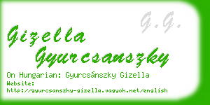 gizella gyurcsanszky business card